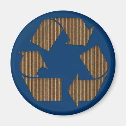 Magnet de symbole de recyclage de carton (Devant)