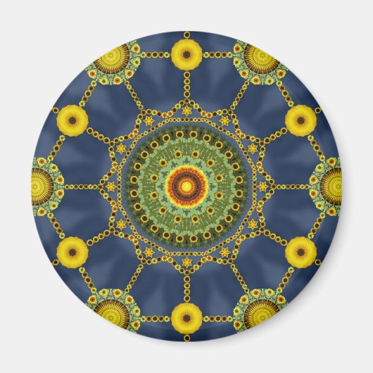 Magnet de tableau Mandala de tournesol (Devant)