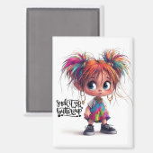 Magnet de tasse à beurre pour fille (Recto/Verso)