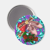 Magnet de tatouage de danseur (Recto/Verso)