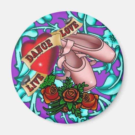 Magnet de tatouage de danseur (Devant)