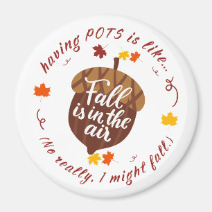 Magnet de thème d'automne des pots