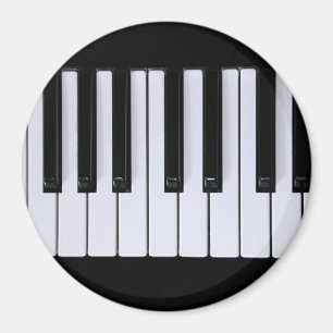 Magnet de touches de piano noir et blanc