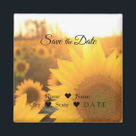 Magnet de tournesol<br><div class="desc">Tournesol Personnalisable Enregistrer La Date</div>