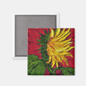 Magnet de tournesol jaune (Recto/Verso)