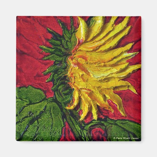 Magnet de tournesol jaune (Devant)