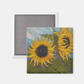 Magnet de tournesol jaune à Paris (Recto/Verso)