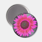 Magnet de tournesol rose néon (Recto/Verso)