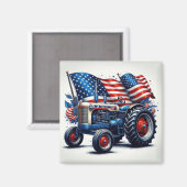 Magnet de tracteur patriotique (Recto/Verso)