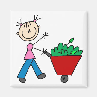 Magnet de travail de jardin pour fille