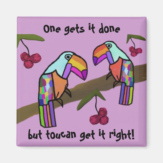 Magnet de travail d'équipe Toucans (Devant)