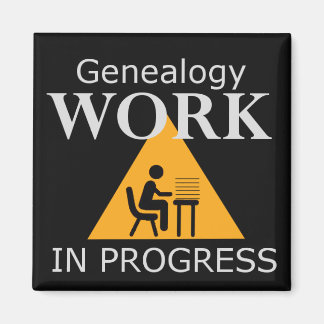 Magnet de travail généalogique en cours