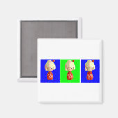 Magnet de trio Kokeshi (Recto/Verso)