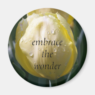 Magnet de tulipe et de citation
