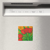 Magnet de tulipe florale funky (In Situ (Lave-vaisselle))