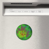 Magnet de tulipe verte mystique (In Situ (Lave-vaisselle))