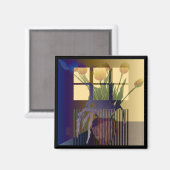 Magnet de tulipes jaunes (Recto/Verso)