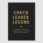 Magnet de typographie or Coach Leader Legend (Devant)