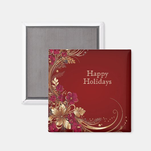 Magnet de vacances en or rouge (Recto/Verso)