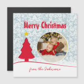 Magnet de vacances pour l'arbre photo Noël (Devant / Derrière)