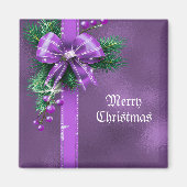 Magnet de vacances pourpre Bow (Devant)