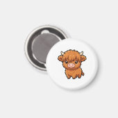 Magnet de vache Highland bébé mignon (Recto/Verso)