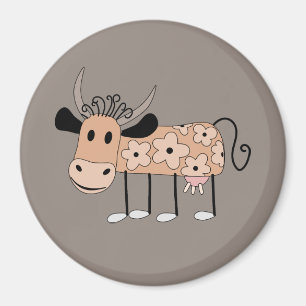 Magnet de vache illustré