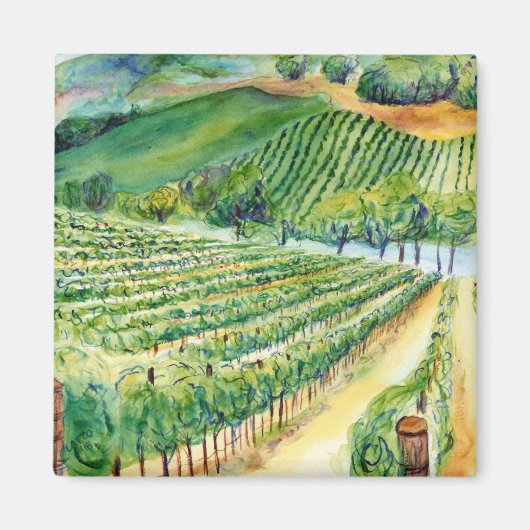 Magnet de vignoble californien (Devant)