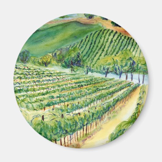 Magnet de vignoble californien (Devant)