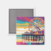 Magnet de ville funky Collectif - Père Noël Monica (Recto/Verso)