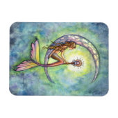 Magnet de vinyle Premium de la lune de sirène (Horizontal)