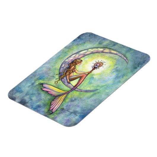 Magnet de vinyle Premium de la lune de sirène (Côté Gauche)