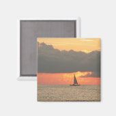 Magnet de voiles de coucher de soleil (Recto/Verso)