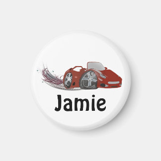 Magnet de voiture de dessin rouge