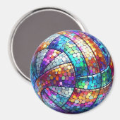 Magnet de volley-ball disco (Recto/Verso)