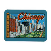 Magnet de voyage de Chicago (Horizontal)