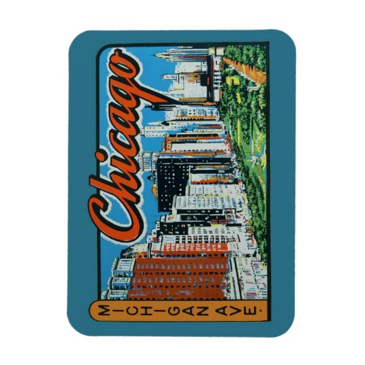 Magnet de voyage de Chicago (Vertical)