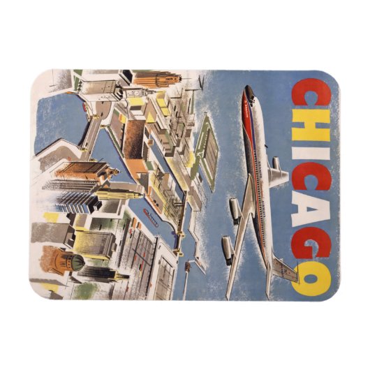 Magnet de voyage de Chicago (Horizontal)