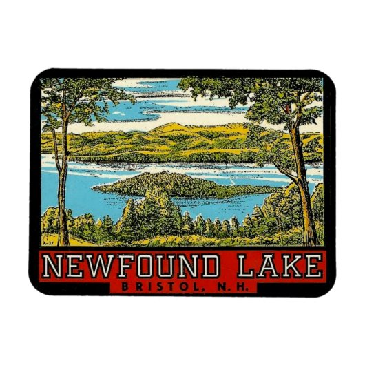 Magnet de voyage New Hampshire Lake Bristol (Horizontal)