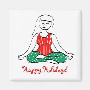 Magnet de yoga de Noël