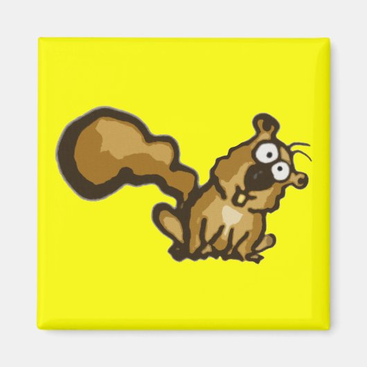 Magnet d'écureuil de dessin (Devant)