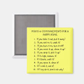 MAGNET DES 10 COMMANDEMENTS DE MOM (Recto/Verso)