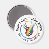 Magnet des alliés de la communauté Queer (Recto/Verso)