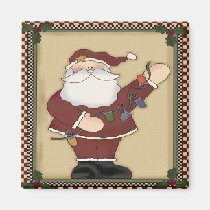 Magnet des ampoules de Noël de Santas