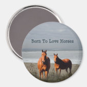 Magnet des Chevaux de plage (Recto/Verso)