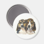 Magnet des chiots beagles (Recto/Verso)