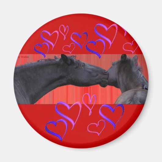 Magnet des coeurs de cheval (Devant)