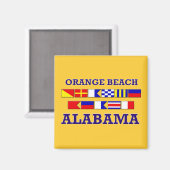 Magnet des drapeaux de plage d'Orange (Recto/Verso)