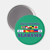 Magnet des drapeaux des rives du Golfe (Recto/Verso)