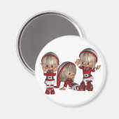 Magnet des elfes de Noël (Recto/Verso)